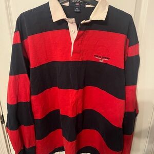 Ralph Lauren POLO Sport Vintage Red and Navy Striped shirt